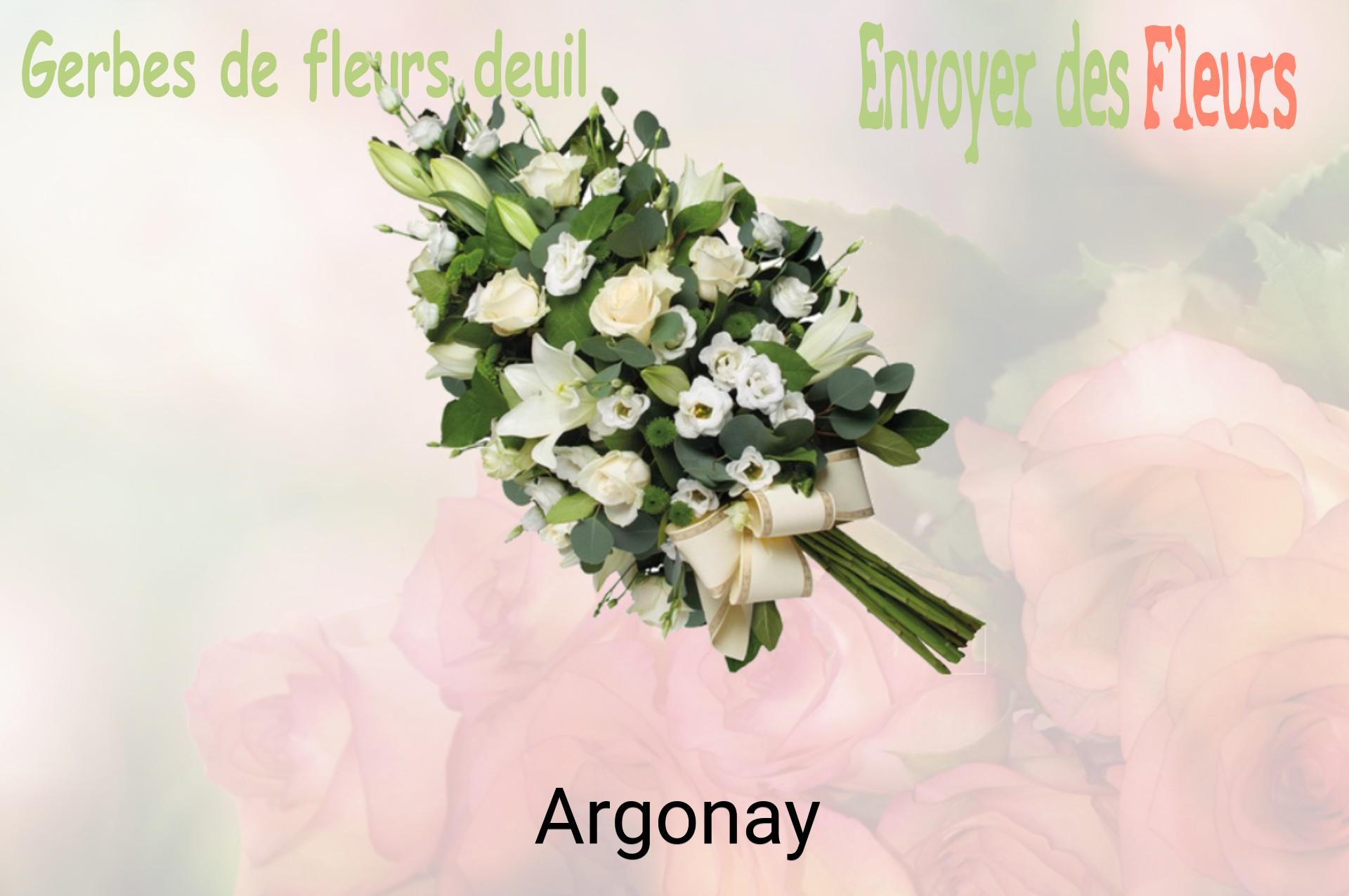 Gerbe de fleurs de deuil livrée à Argonay